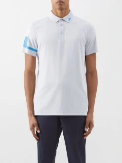 J.Lindeberg Heath Logo-print Jersey Polo Shirt