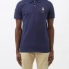 Polo Ralph Lauren Bear-embroidered Cotton-blend Jersey Polo Shirt -MONCLER Boutique 920 1152