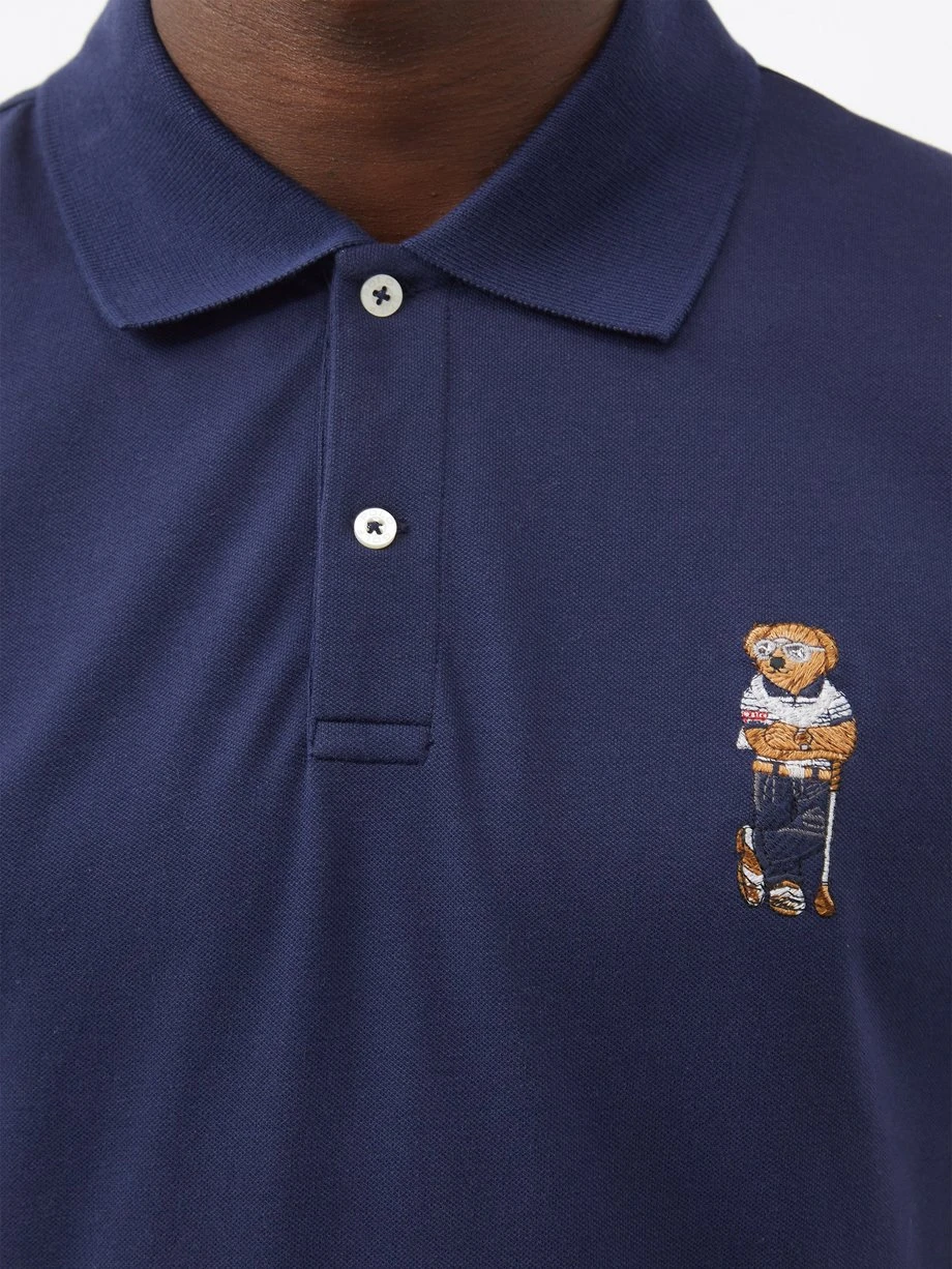 Polo Ralph Lauren Bear-embroidered Cotton-blend Jersey Polo Shirt 5 Polo Ralph Lauren Bear-embroidered Cotton-blend Jersey Polo Shirt – Image 3