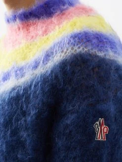 Moncler Grenoble Striped Mohair-blend Sweater -MONCLER Boutique 920 119