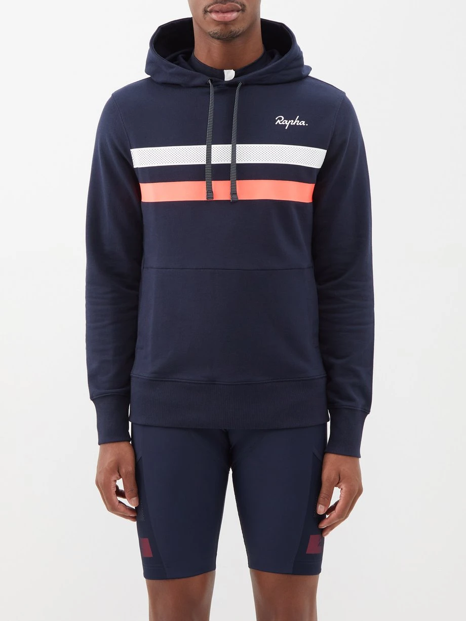 Rapha Brevet Striped Cotton-jersey Hoodie 3 Rapha Brevet Striped Cotton-jersey Hoodie