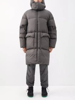 2 MONCLER 1952 Canvey Hooded Longline Down Coat