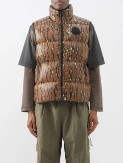 2 MONCLER 1952 Sumida Camouflage-print Quilted Nylon-laqué Gilet