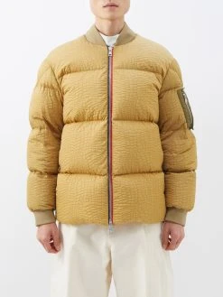 2 MONCLER 1952 Medway Crocodile-debossed Quilted Down Coat