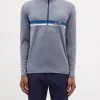 KJUS Striped Half-zip Mid-layer Jersey Top -MONCLER Boutique 920 1707