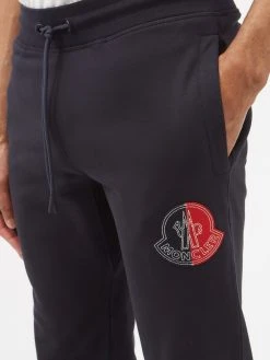 2 MONCLER 1952 Logo-patch Cotton-jersey Track Pants -MONCLER Boutique 920 1757