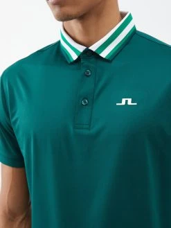 J.Lindeberg Ben Striped-collar Jersey Polo Shirt -MONCLER Boutique 920 1964