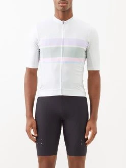 Pedla Striped Technical-jersey Cycling Top
