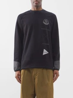 2 MONCLER 1952 Logo-print Fleece Sweatshirt