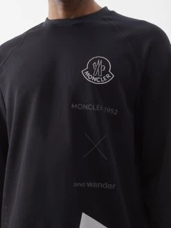 2 MONCLER 1952 Logo-print Fleece Sweatshirt -MONCLER Boutique 920 2228