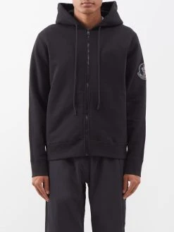 2 MONCLER 1952 Logo-patch Zipped Hooded Sweatshirt