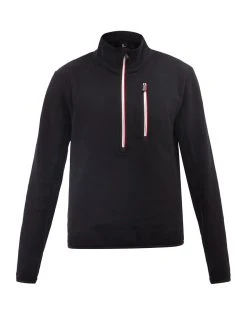 Moncler Grenoble Zip-neck Jersey Sweatshirt