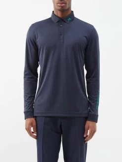 J.Lindeberg Tour Tech Logo-embroidered Jersey Polo Shirt