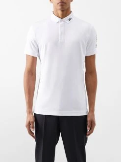J.Lindeberg Tour Tech Logo-embroidered Jersey Polo Shirt
