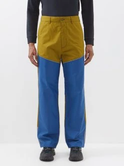 2 MONCLER 1952 Bi-colour Cotton And Nylon-shell Trousers