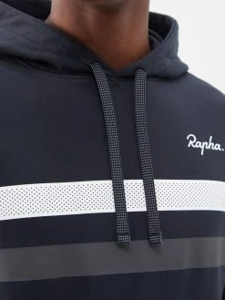 Rapha Brevet Striped Cotton-jersey Hoodie -MONCLER Boutique 920 782