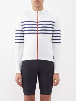 Café Du Cycliste Claudette Striped Cycling Top