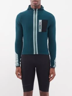 Café Du Cycliste Ingrid Hooded Fleece Cycling Jacket