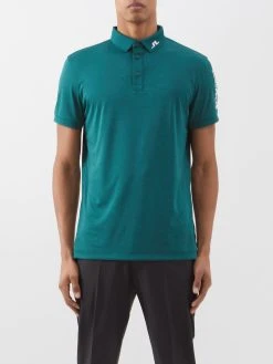 J.Lindeberg Tour Tech Logo-embroidered Jersey Polo Shirt